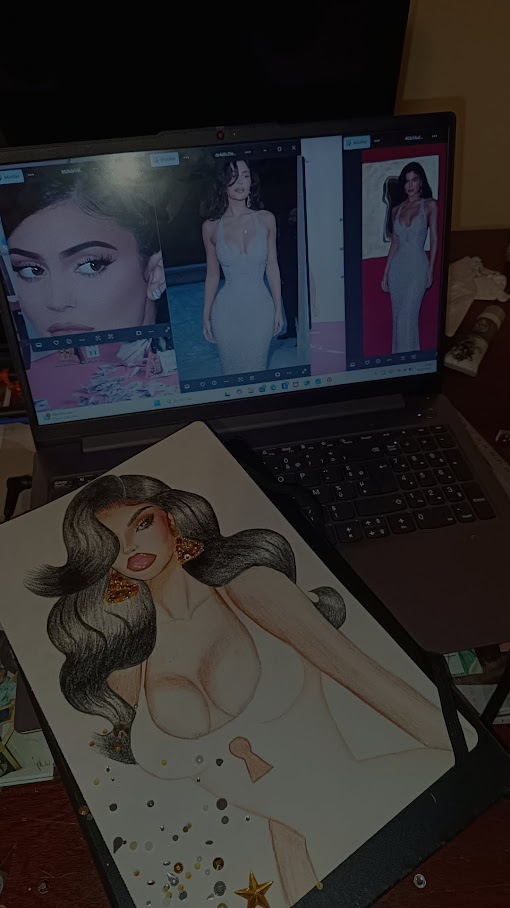 Dessin inspiré de Kylie Jenner